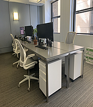 open work area within sublet office space at 370 lexington avenue